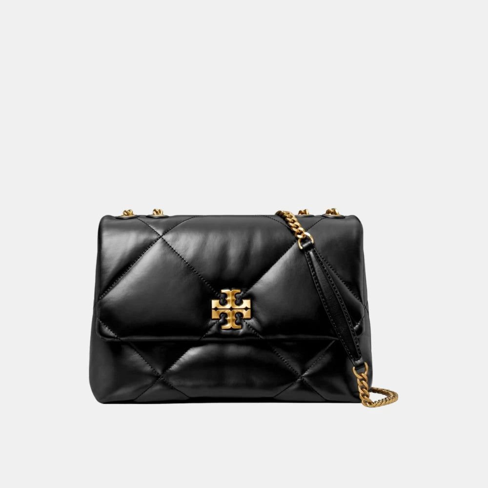 Tory Burch Kira Small Diamond Quilt Convertible Shoulder Bag (Black) - DIVA ONLINE STORE