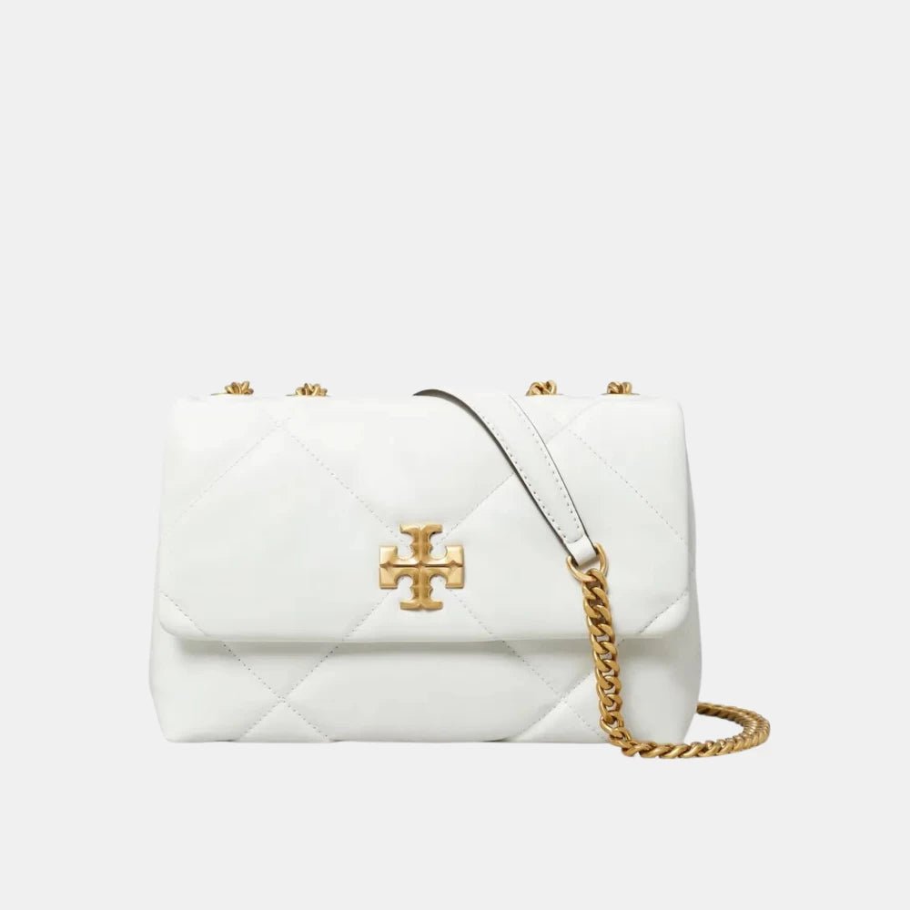 Tory Burch Kira Small Diamond Quilt Convertible Shoulder Bag (Blanc) - DIVA ONLINE STORE