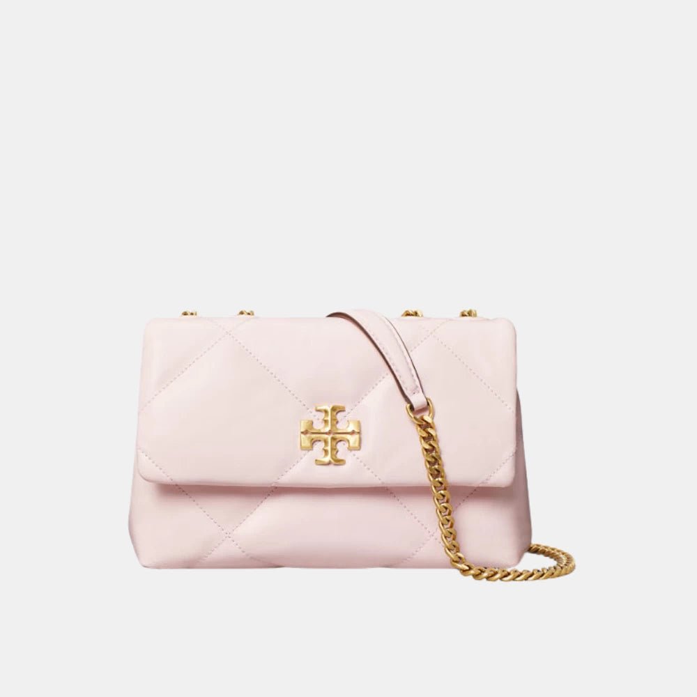 Tory Burch Kira Small Diamond Quilt Convertible Shoulder Bag (Rose Salt) - DIVA ONLINE STORE