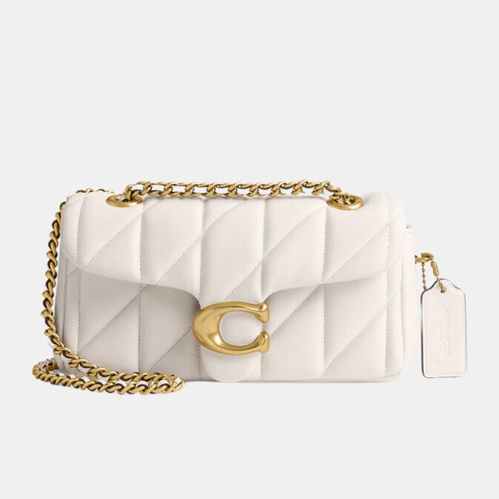 Coach Quilted Tabby Shoulder Bag (Chalk) - DIVA ONLINE STORE