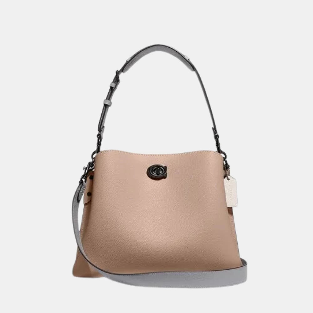Coach Willow Shoulder Bag In Colorblock (Taupe Multi) - DIVA ONLINE STORE