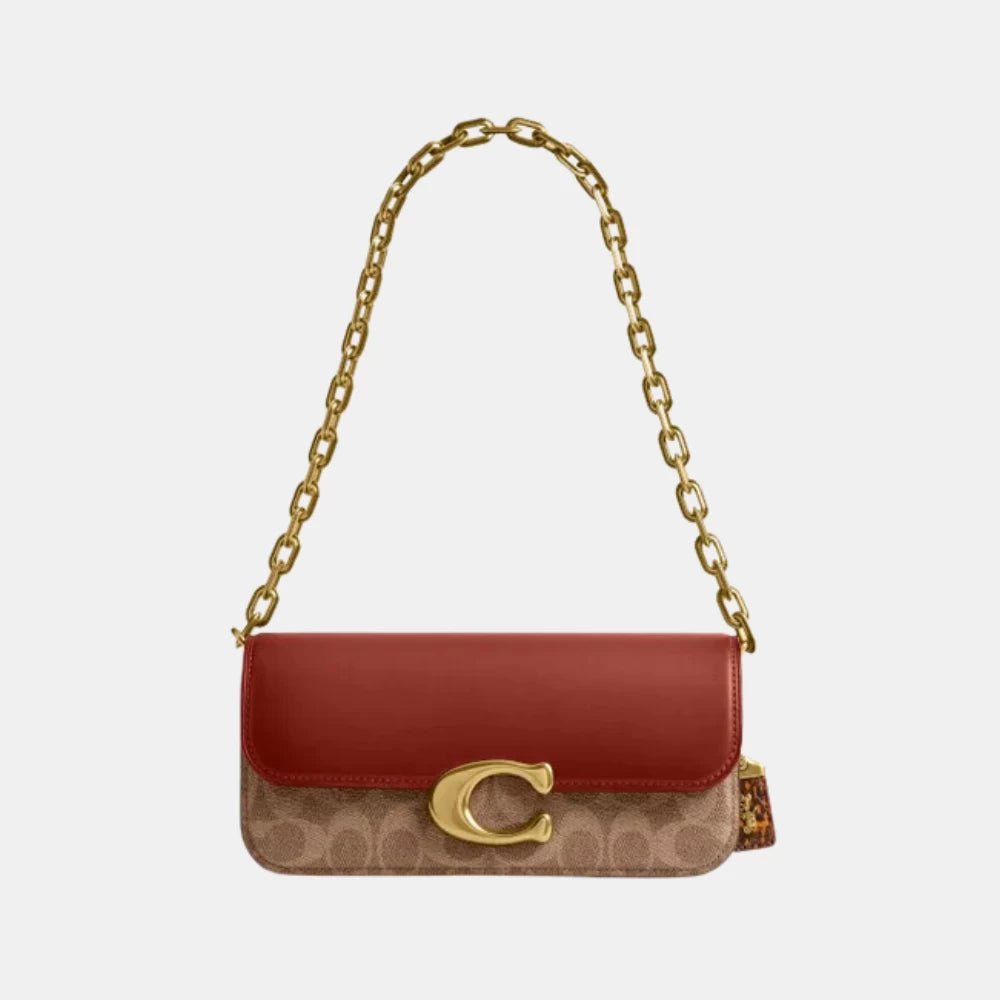 Coach Idol 23 Bag In Signature Canvas With Snakeskin Detail - DIVA ONLINE STORE