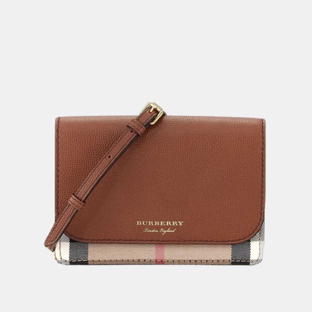 Burberry Hampshire House Check Crossbody Bag (Brown) - DIVA ONLINE STORE