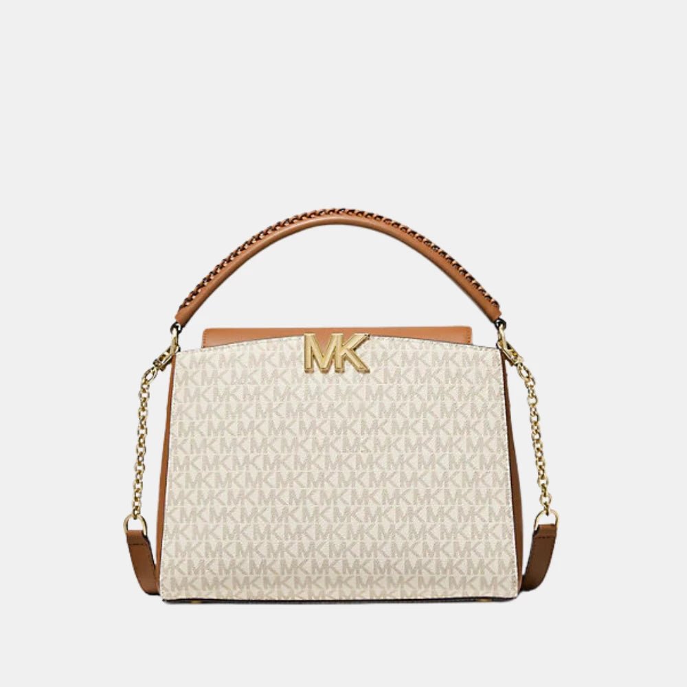 Michael Kors Karlie Small Crossbody Bag (Vanilla & Acorn) - DIVA ONLINE STORE