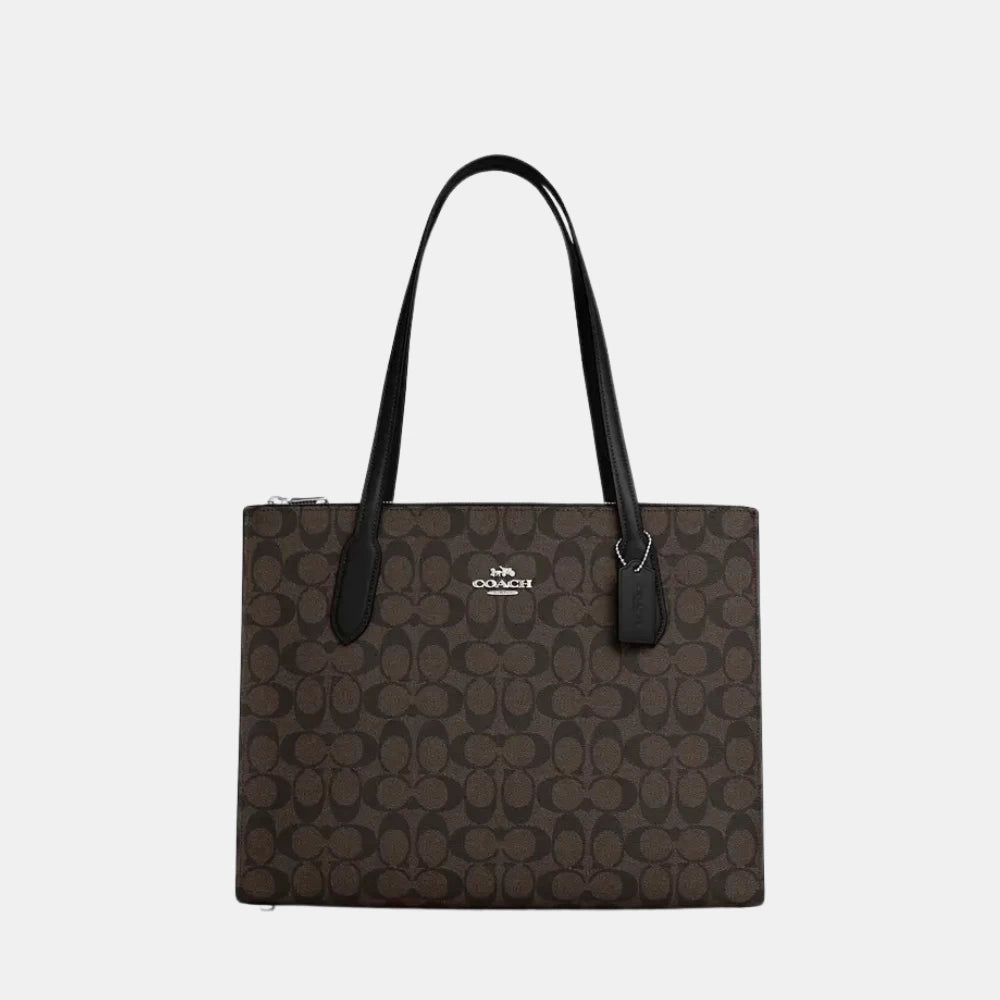 Coach Nina Carryall In Signature Canvas (Walnut/Black) - DIVA ONLINE STORE