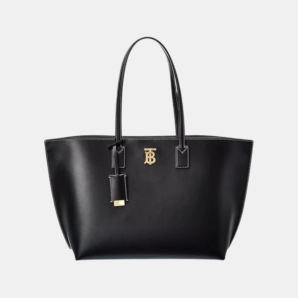 Burberry TB Medium Leather Tote Bag (Black) - DIVA ONLINE STORE
