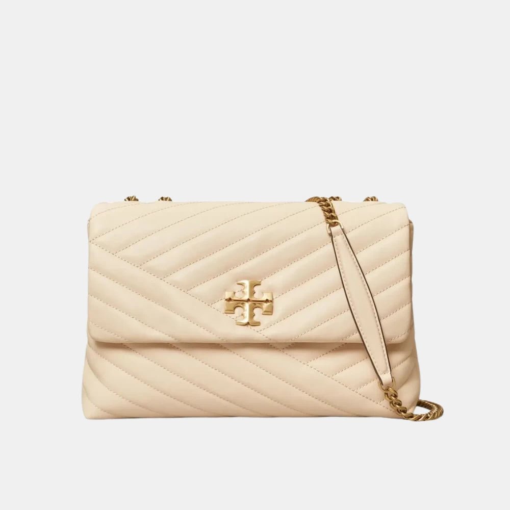 Tory Burch Kira Chevron Convertible Shoulder Bag (New Cream) - DIVA ONLINE STORE