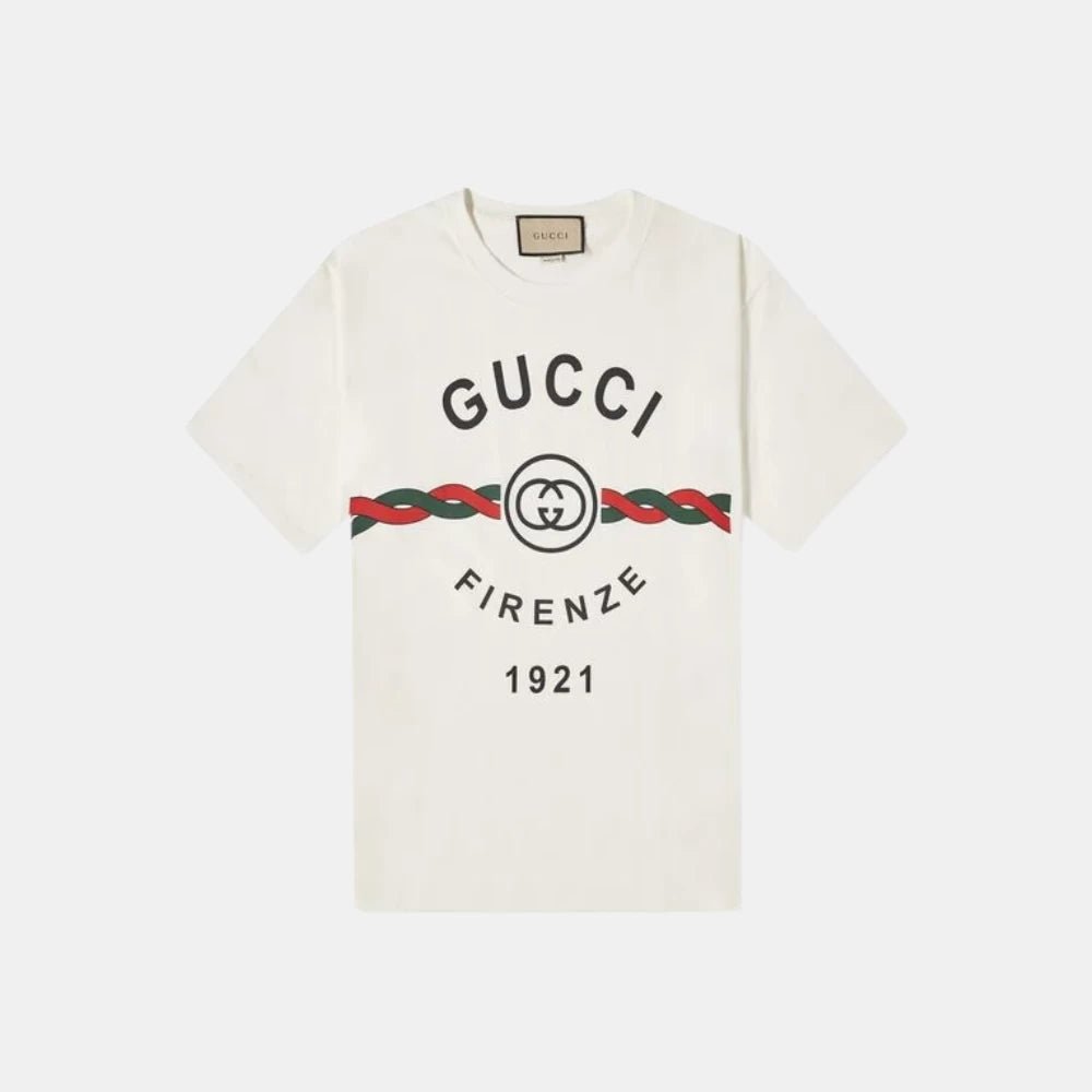Gucci White Firenze 1921 T-Shirt - DIVA ONLINE STORE