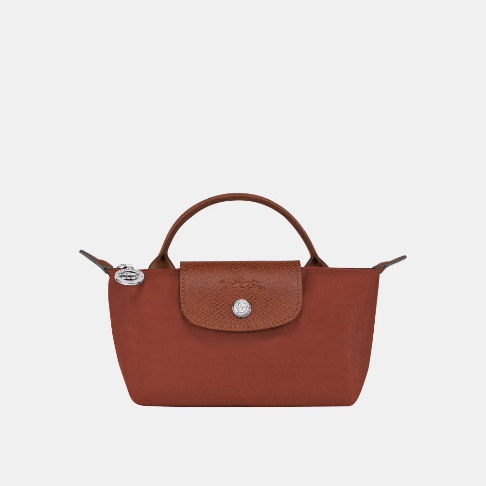 Longchamp Le Pliage Green Pouch With Handle - DIVA ONLINE STORE