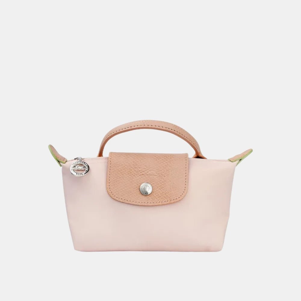 Longchamp Le Pliage Green Pouch With Handle - DIVA ONLINE STORE
