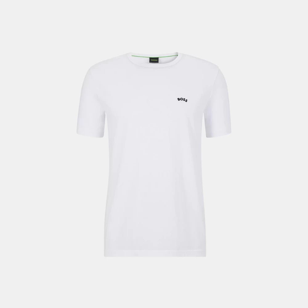 Hugo Boss White Curved T-Shirt - DIVA ONLINE STORE
