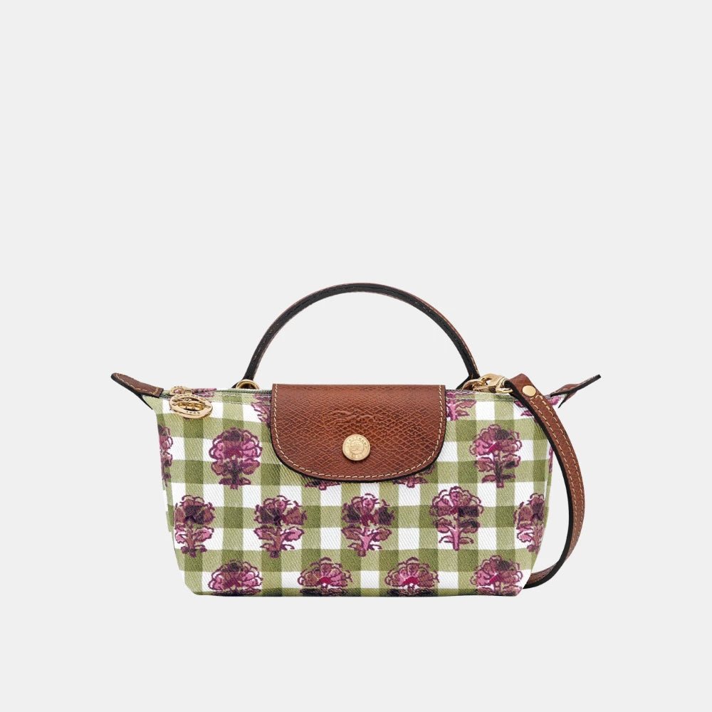 Longchamp Le Pliage Floral XS Pouch (Green) - DIVA ONLINE STORE