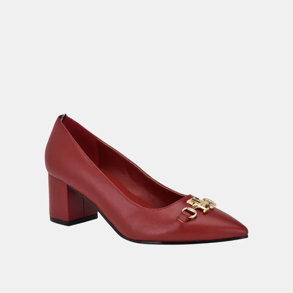 Tommy Hilfiger Nanya Block Heel Pumps (Dark Magma) - DIVA ONLINE STORE