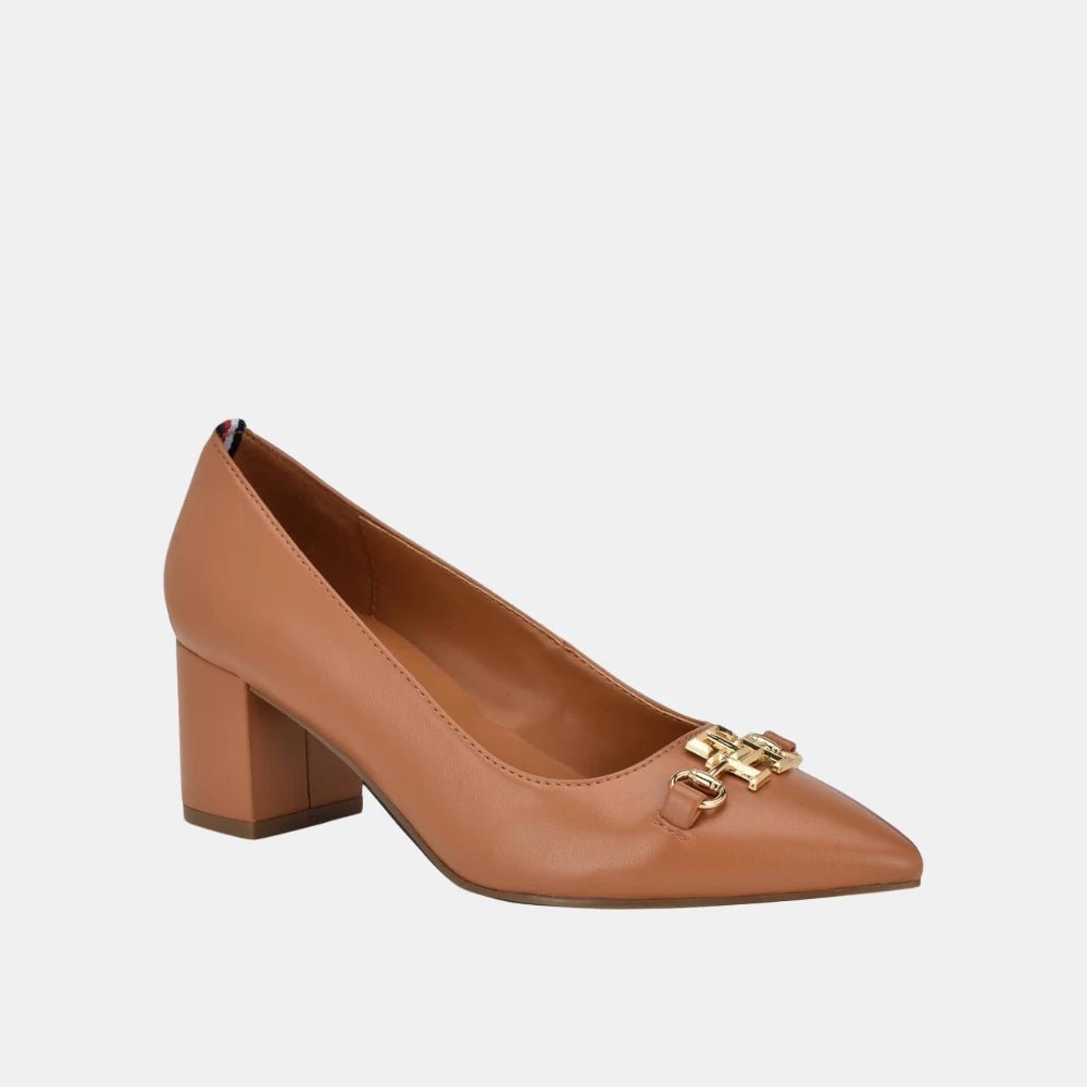 Tommy Hilfiger Nanya Block Heel Pumps (Spring Caramel) - DIVA ONLINE STORE