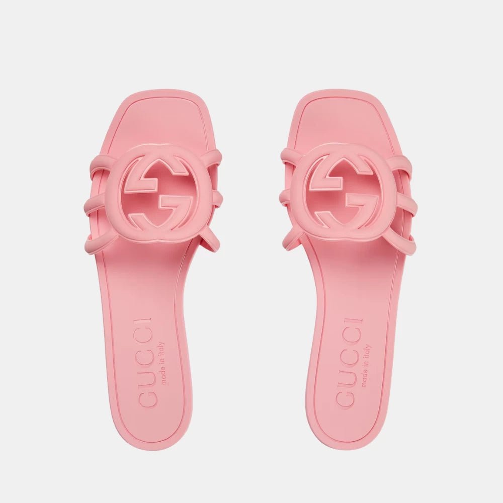 Gucci Interlocking G Slide Sandal (Light Pink) - DIVA ONLINE STORE
