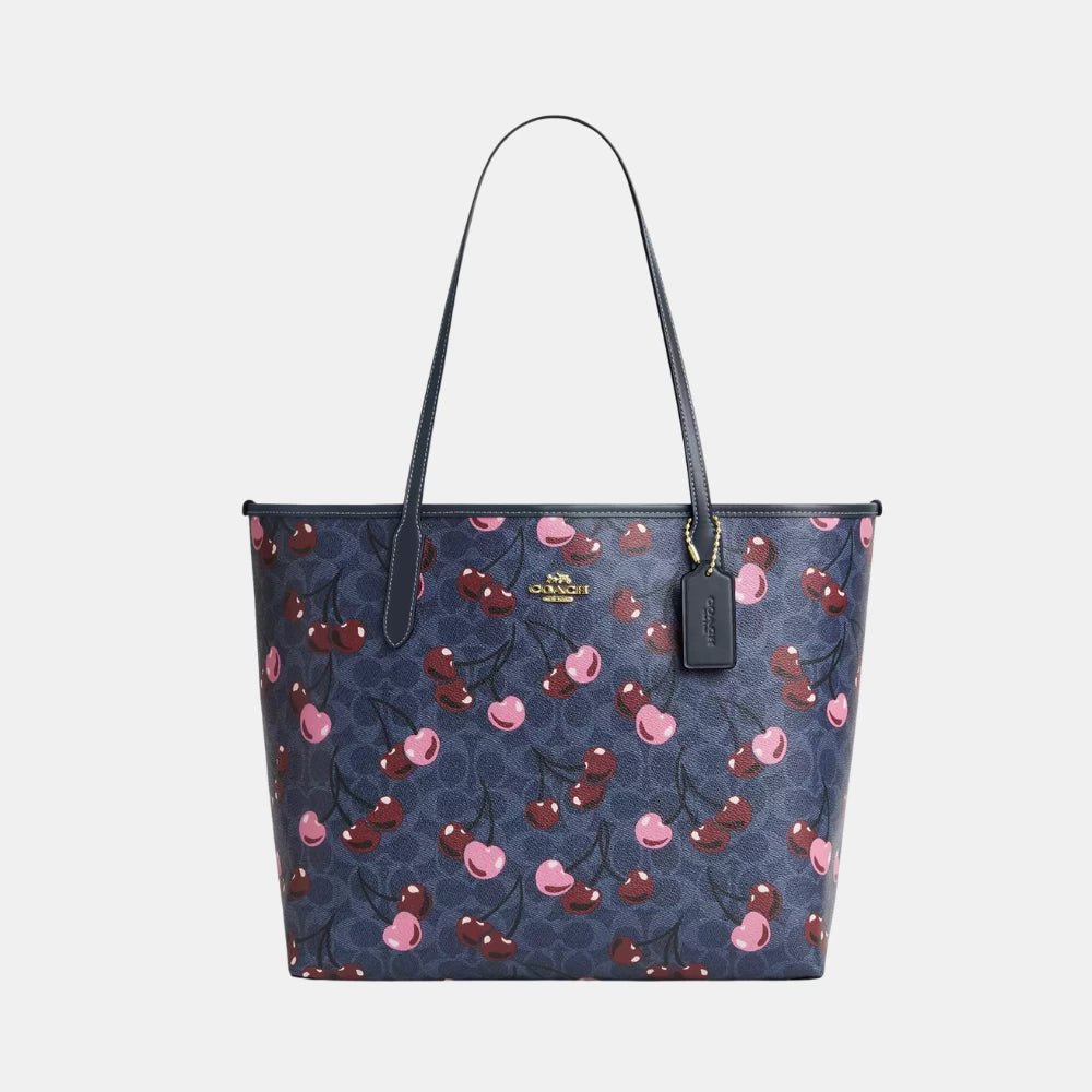 Coach City Tote In Signature Canvas With Cherry Print - DIVA ONLINE STORE