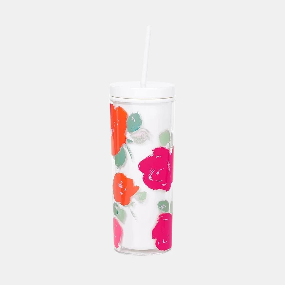 Kate Spade Acrylic Tumbler (Brushy Rose) - DIVA ONLINE STORE