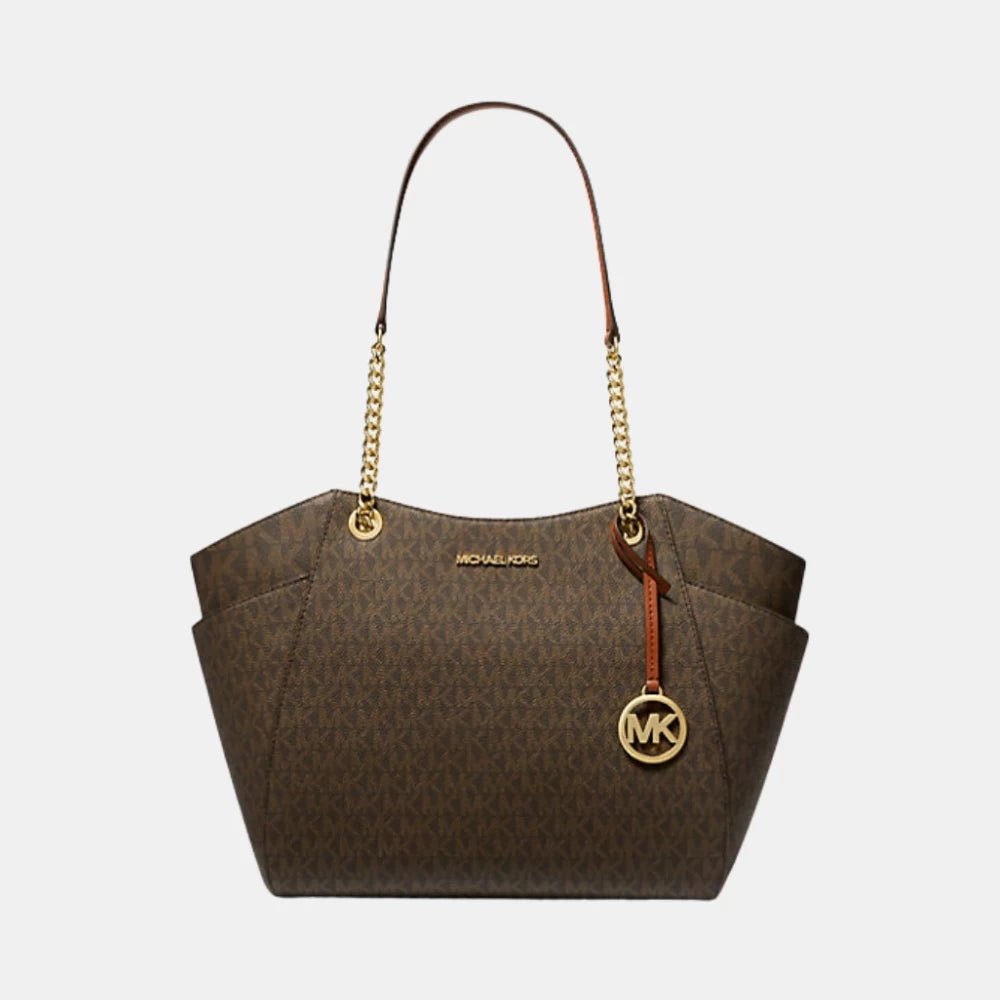 Michael Kors Jet Set Large Logo - Print Canvas Shoulder Bag - DIVA ONLINE STORE