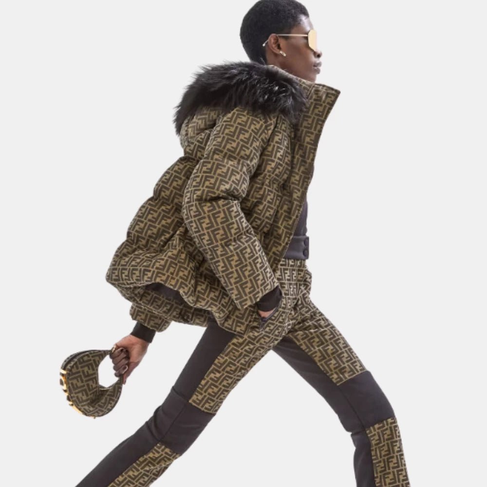 Fendi Fendigraphy Mini Bag in Brown FF Jacquard Fabric - DIVA ONLINE STORE