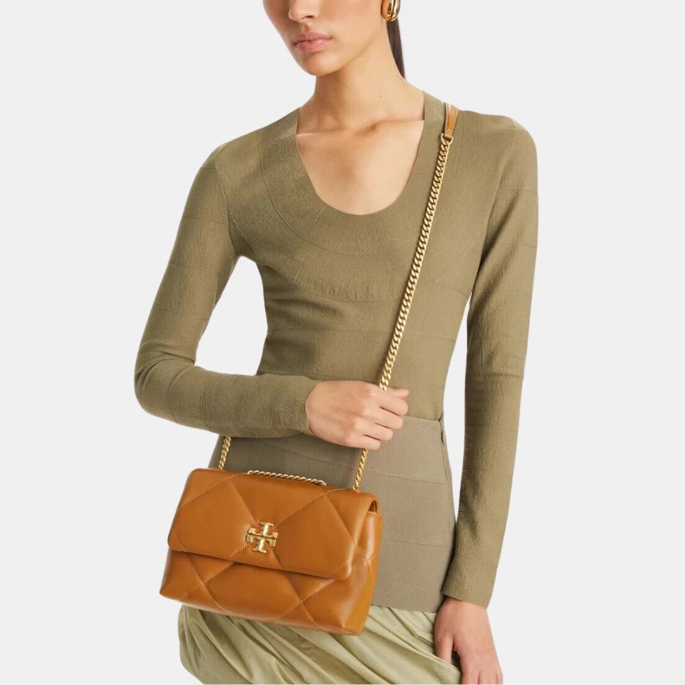 Tory Burch Small Kira Diamond Quilt Flap Bag (Mandorla) - DIVA ONLINE STORE