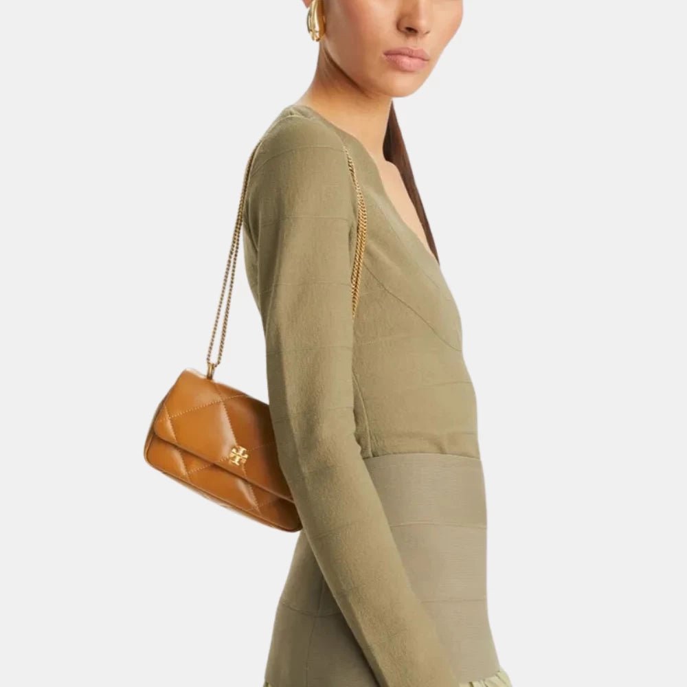Tory Burch Mini Kira Diamond Quilt Flap Bag (Mandorla) - DIVA ONLINE STORE