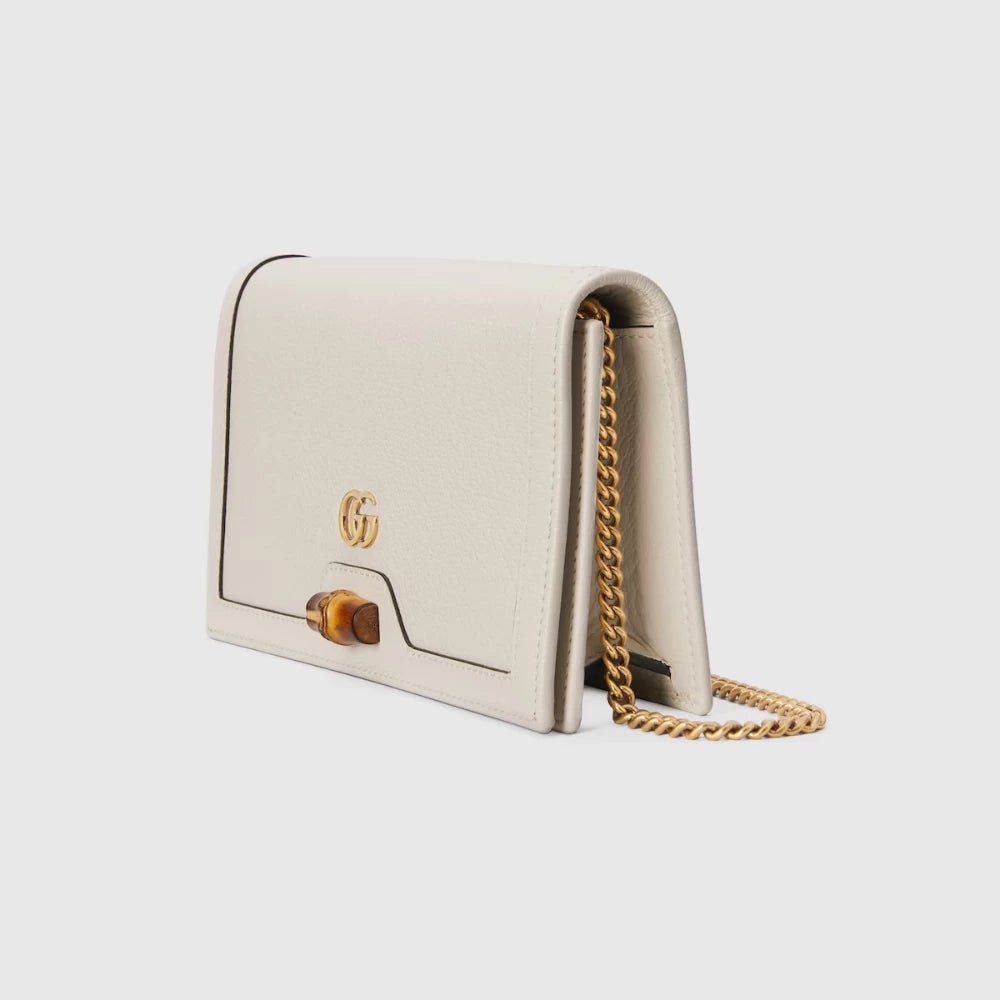 Gucci Diana Mini Bag With Bamboo (White) - DIVA ONLINE STORE