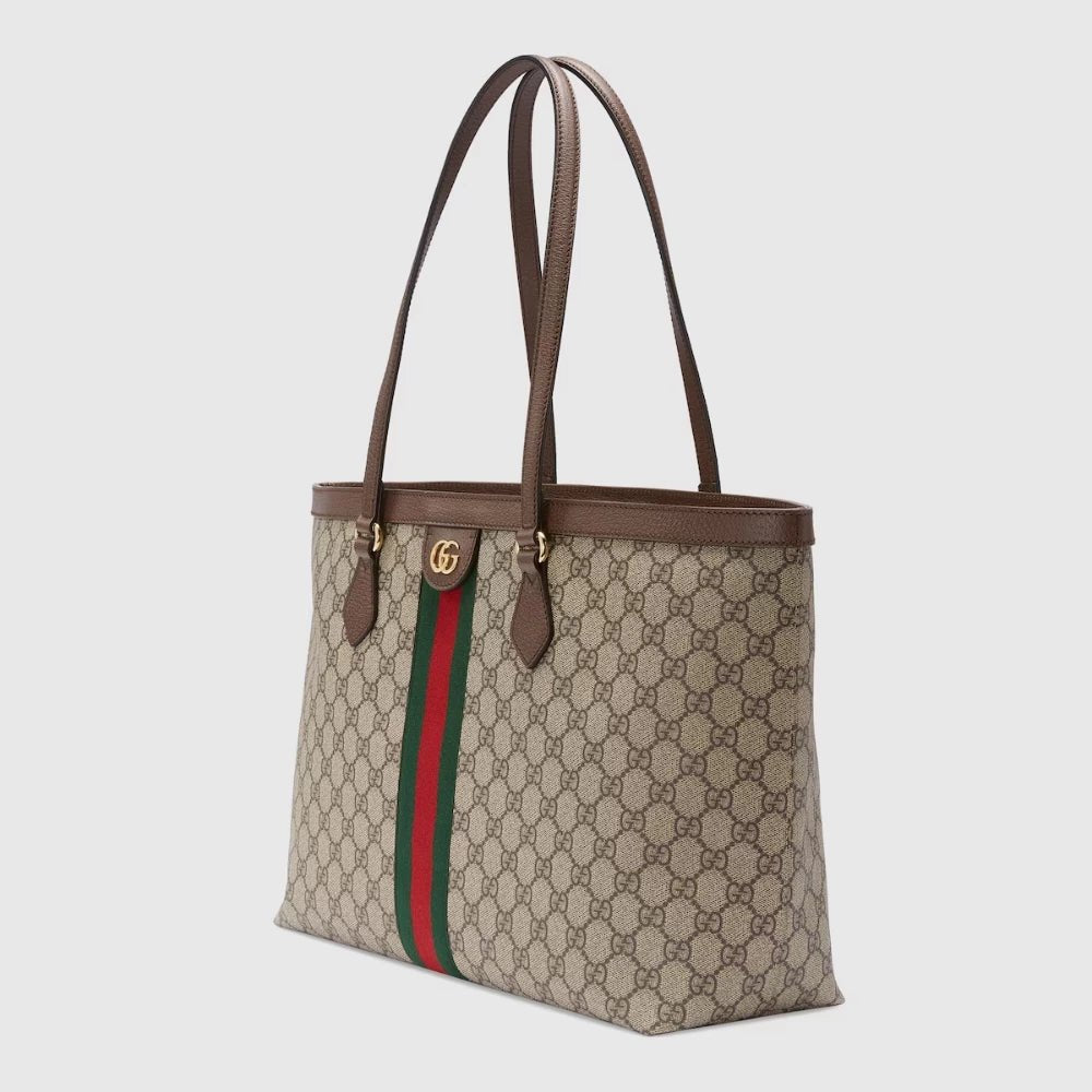 Gucci Ophidia Medium Tote Bag (Beige/Dark Brown) - DIVA ONLINE STORE
