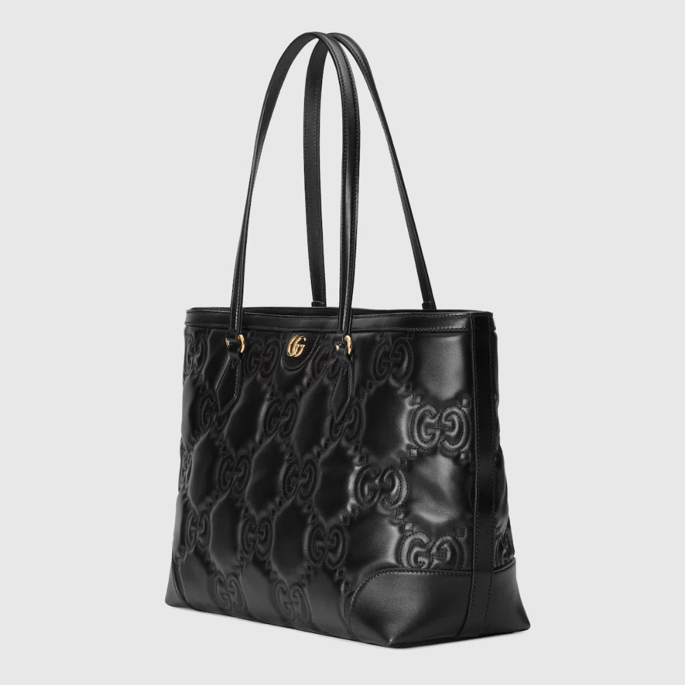 Gucci Medium Matelassé Leather Tote Bag (Black) - DIVA ONLINE STORE