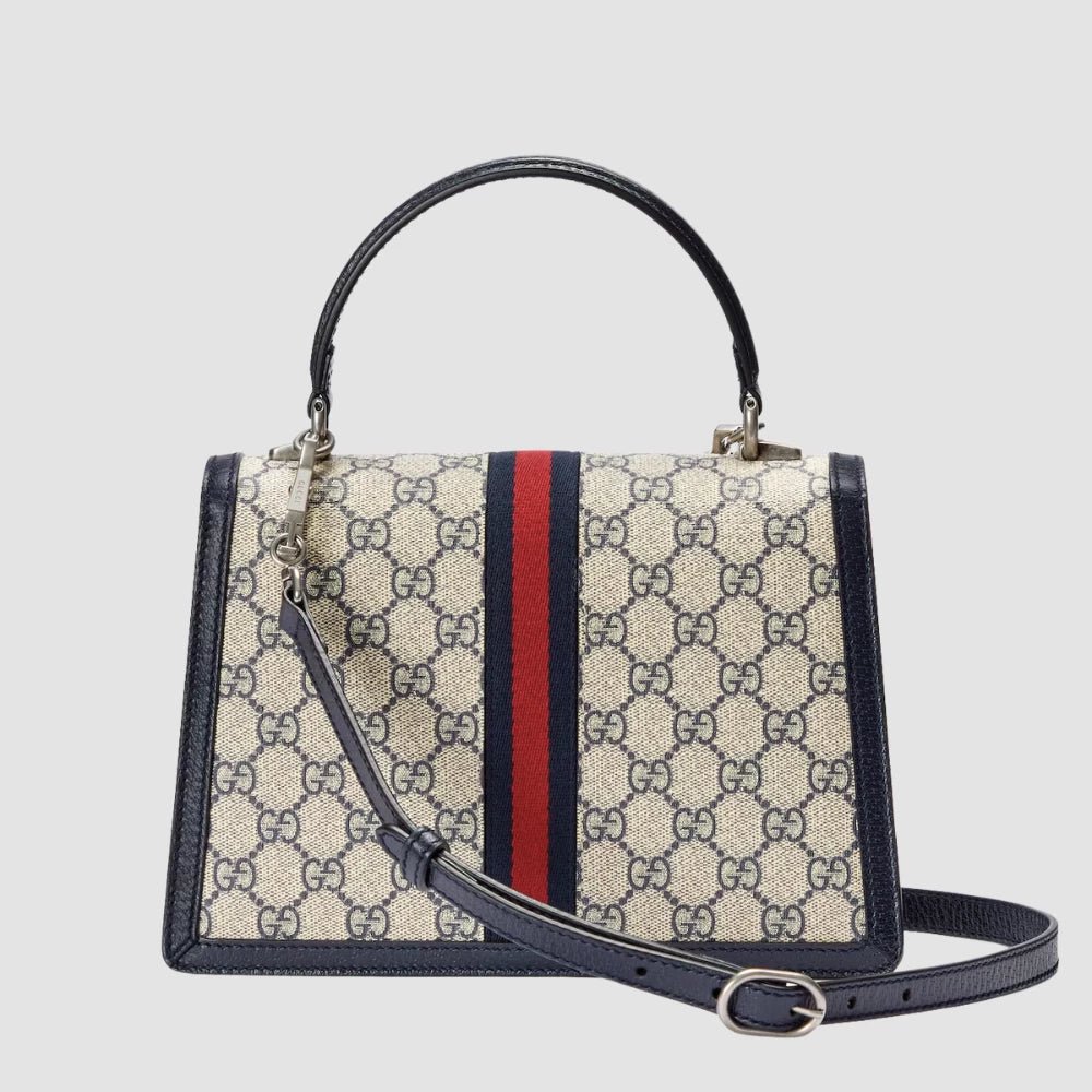 Gucci Ophidia Small Top Handle Bag (Beige/Blue) - DIVA ONLINE STORE