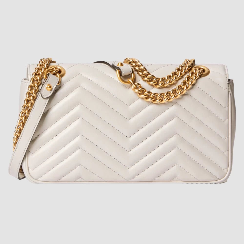 Gucci GG Marmont Small Shoulder Bag (White) - DIVA ONLINE STORE