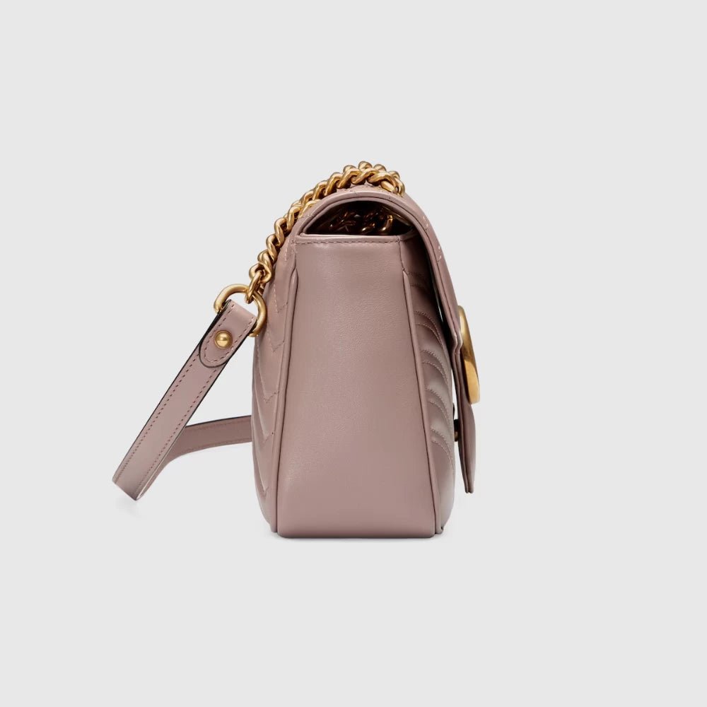 Gucci GG Marmont Small Shoulder Bag (Dusty Pink) - DIVA ONLINE STORE