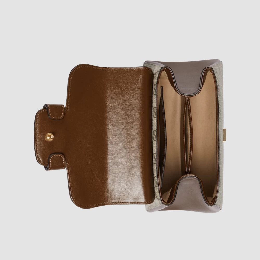 Gucci Horsebit 1955 Mini Top Handle Bag (Light Brown Canvas) - DIVA ONLINE STORE