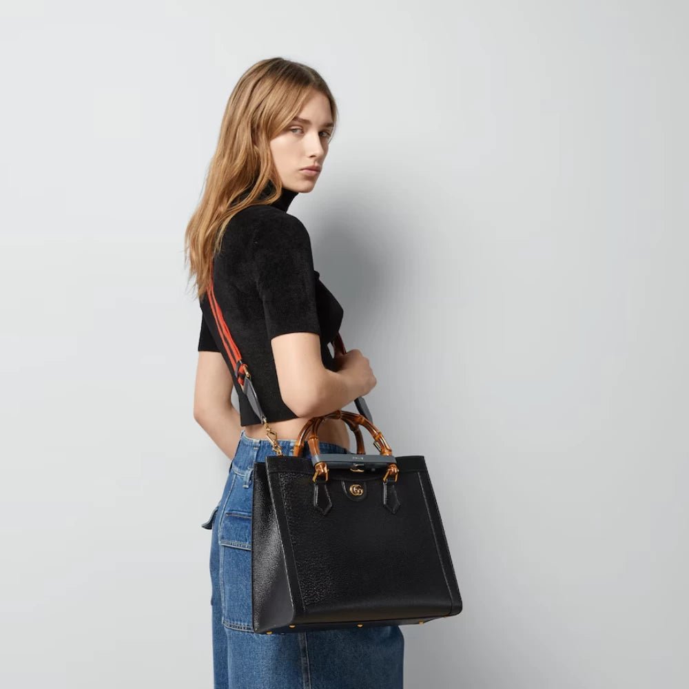 Gucci Diana Medium Tote Bag (Black) - DIVA ONLINE STORE