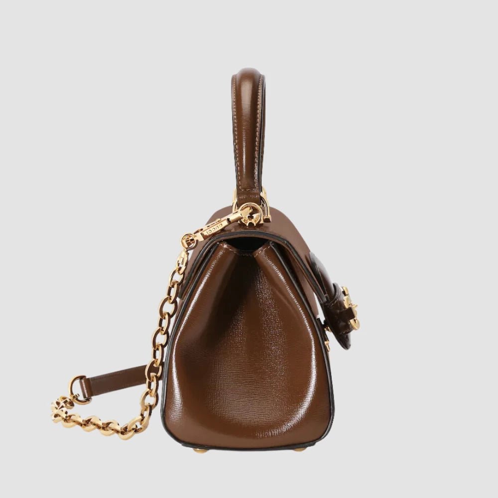 Gucci Horsebit 1955 Mini Top Handle Bag (Brown) - DIVA ONLINE STORE