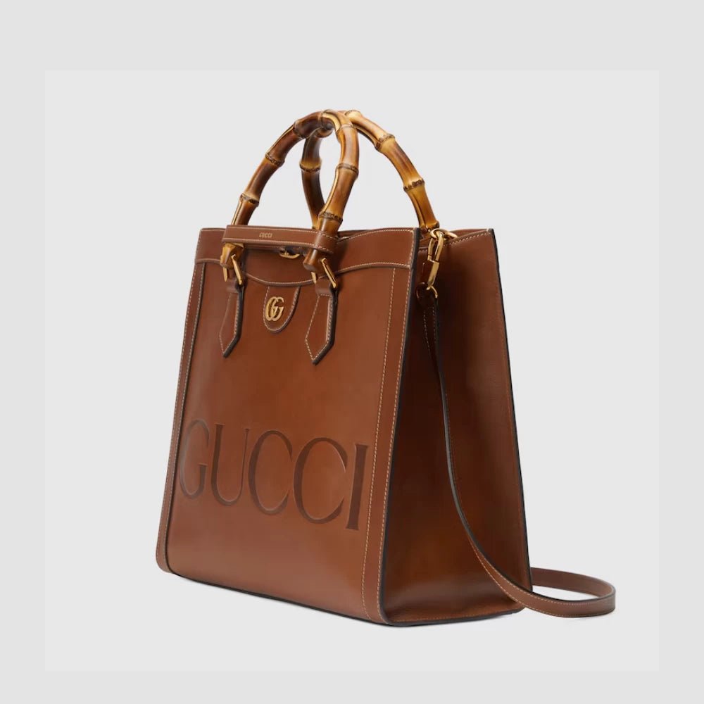 Gucci Diana Medium Top Handle Bag (Embossed Brown) - DIVA ONLINE STORE