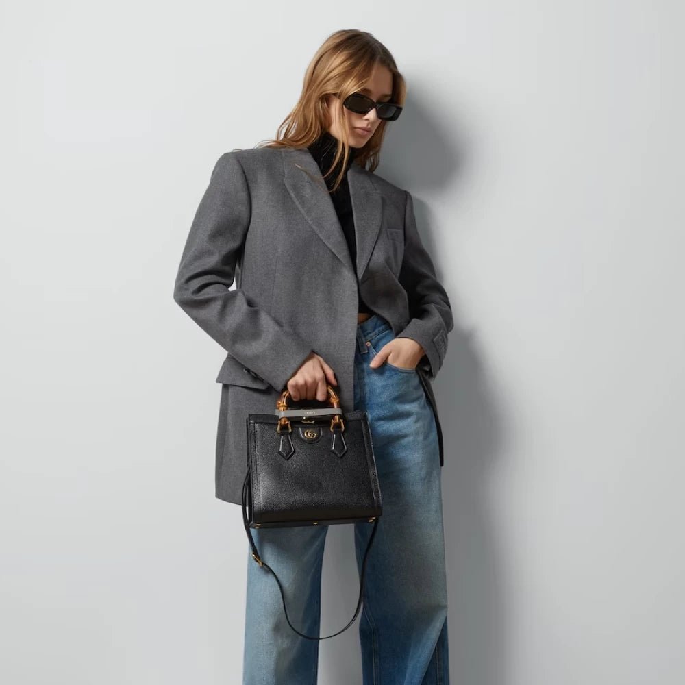 Gucci Diana Small Tote Bag (Black) - DIVA ONLINE STORE