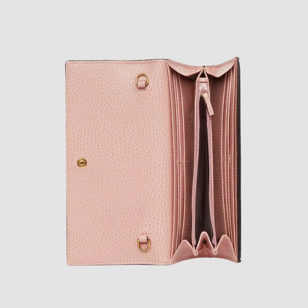 Gucci GG Marmont Bi - Colour Chain Wallet (Pink) - DIVA ONLINE STORE