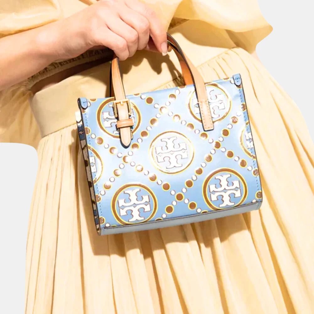 Tory Burch Mini T Monogram Contrast Embossed Square Tote - DIVA ONLINE STORE