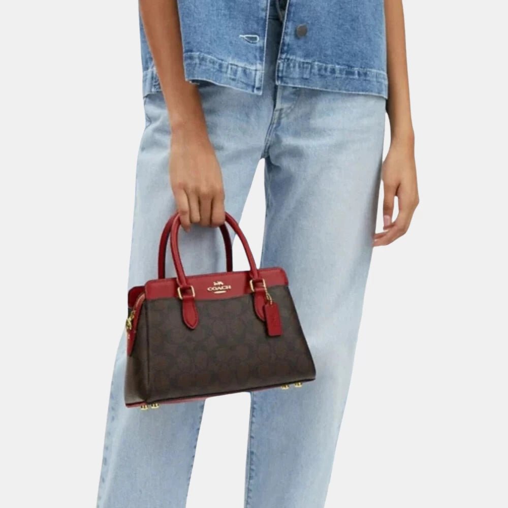 Coach Mini Darcie Carryall in Colorblock Signature Canvas - DIVA ONLINE STORE