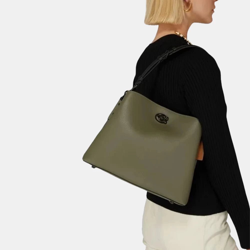 Coach Willow Bucket Bag In Colorblock (Olive Green) - DIVA ONLINE STORE
