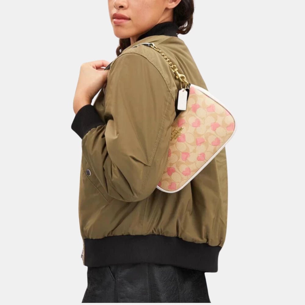 Coach Teri Shoulder Bag in Signature Canvas with Heart Print - DIVA ONLINE STORE