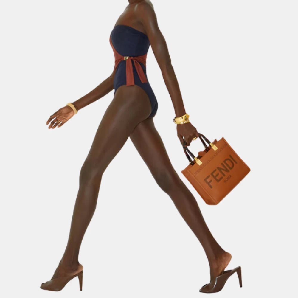Fendi Sunshine Small Tote Bag (Brown) - DIVA ONLINE STORE