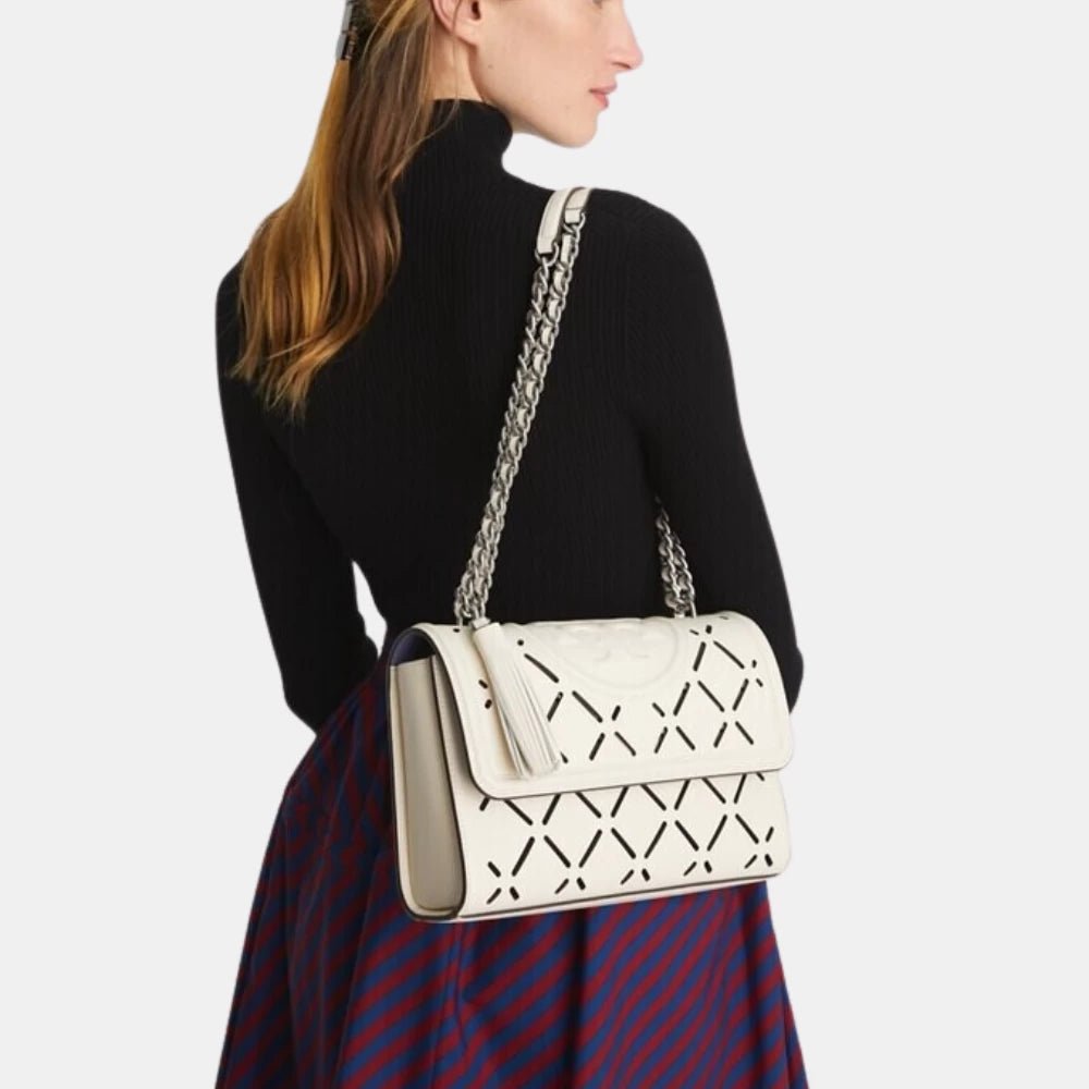 Tory Burch Fleming Diamond Perforated Bag - DIVA ONLINE STORE