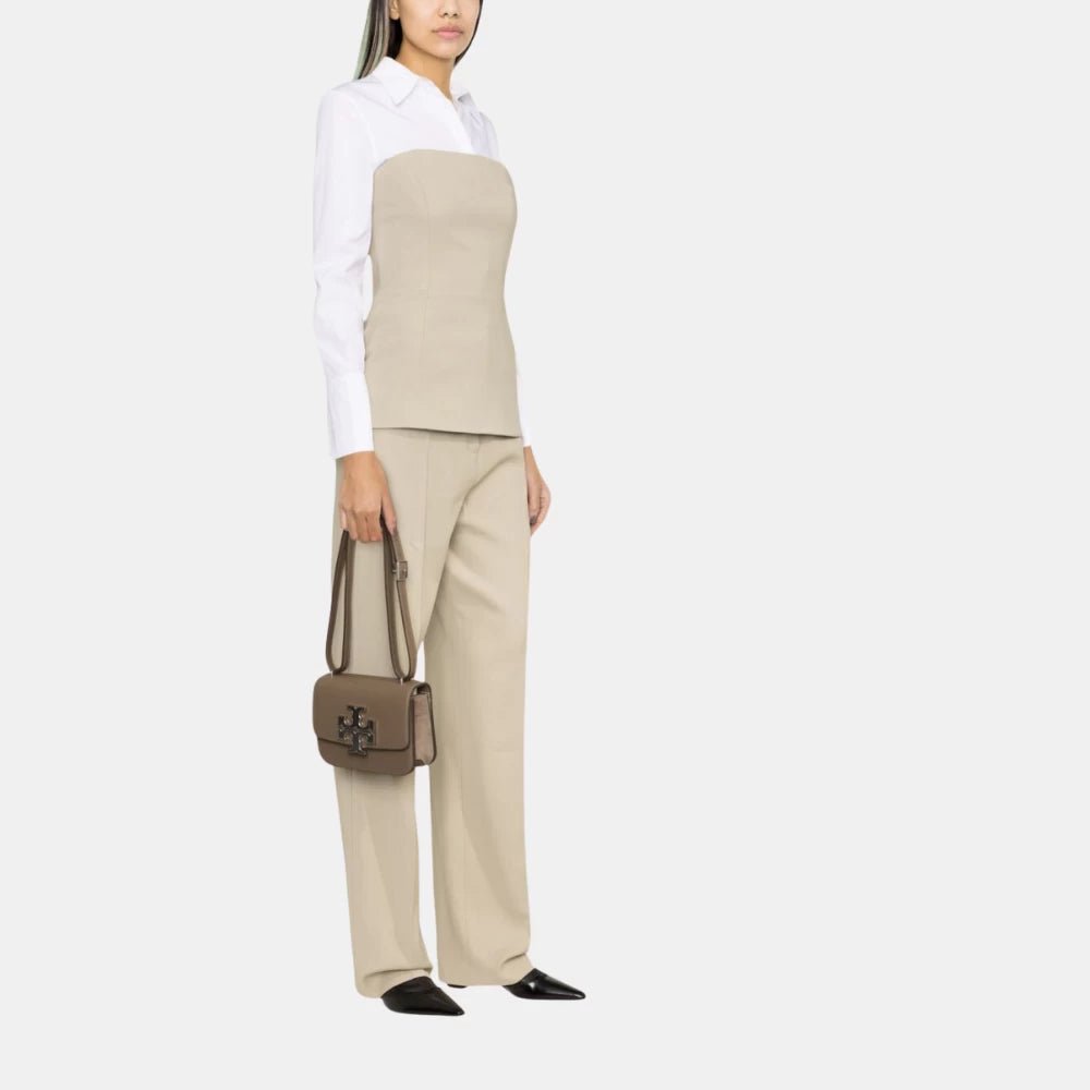 Tory Burch Small Eleanor Pebbled Bag (Wild Mushroom) - DIVA ONLINE STORE