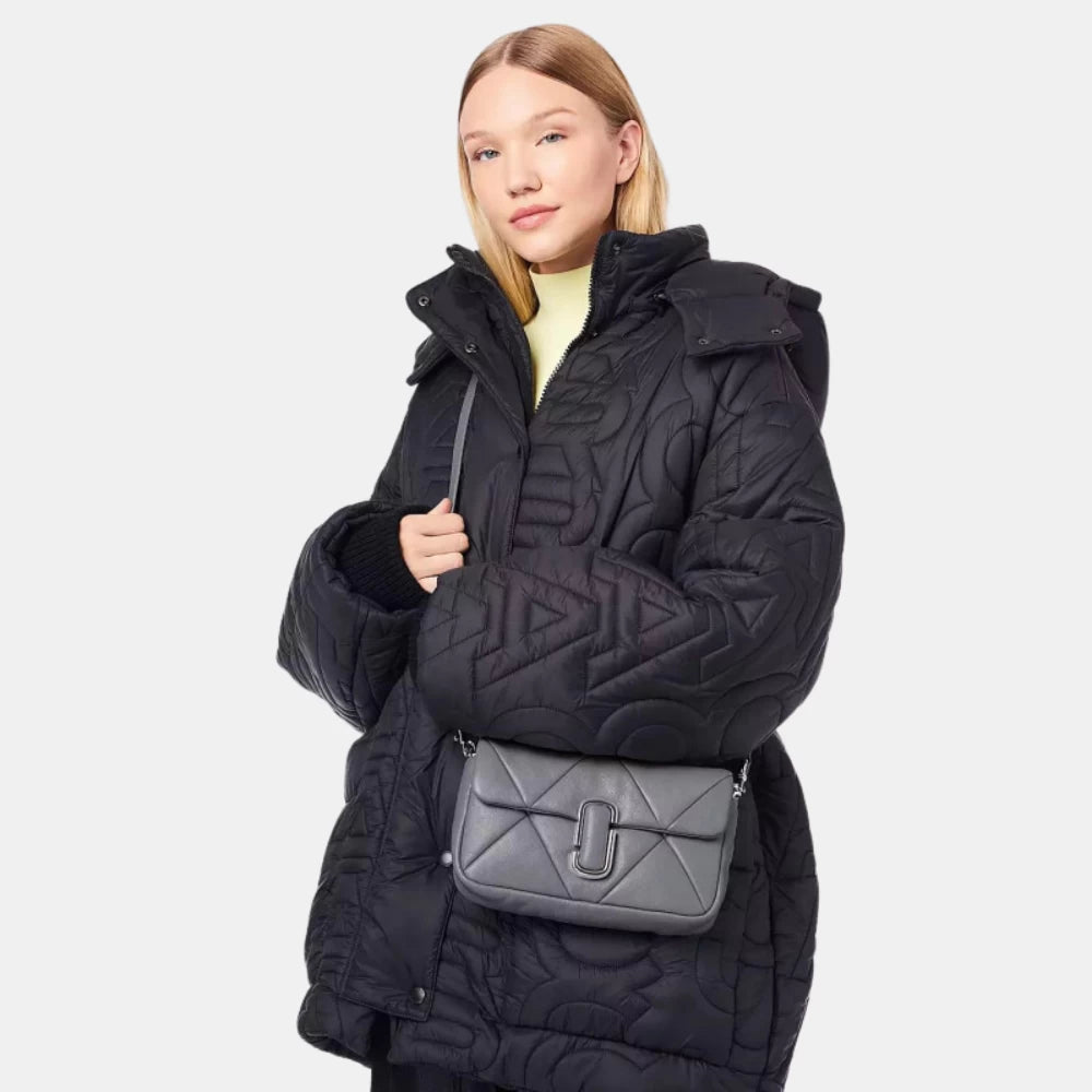 Marc Jacobs Puffy Diamond Quilted J Marc Shoulder Bag (Wolf Grey) - DIVA ONLINE STORE