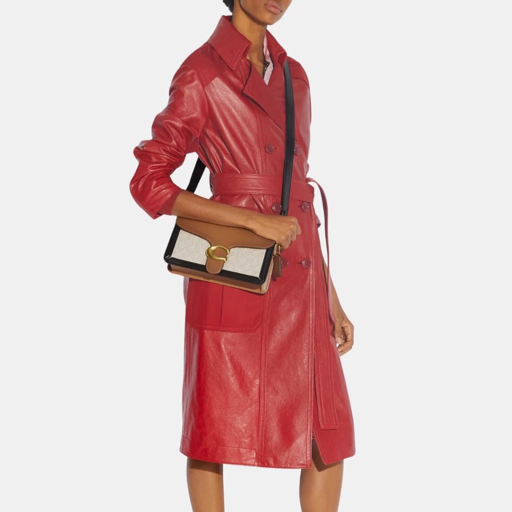 Coach Tabby 26 Shoulder Bag In Signature Canvas (Black/Brown) - DIVA ONLINE STORE