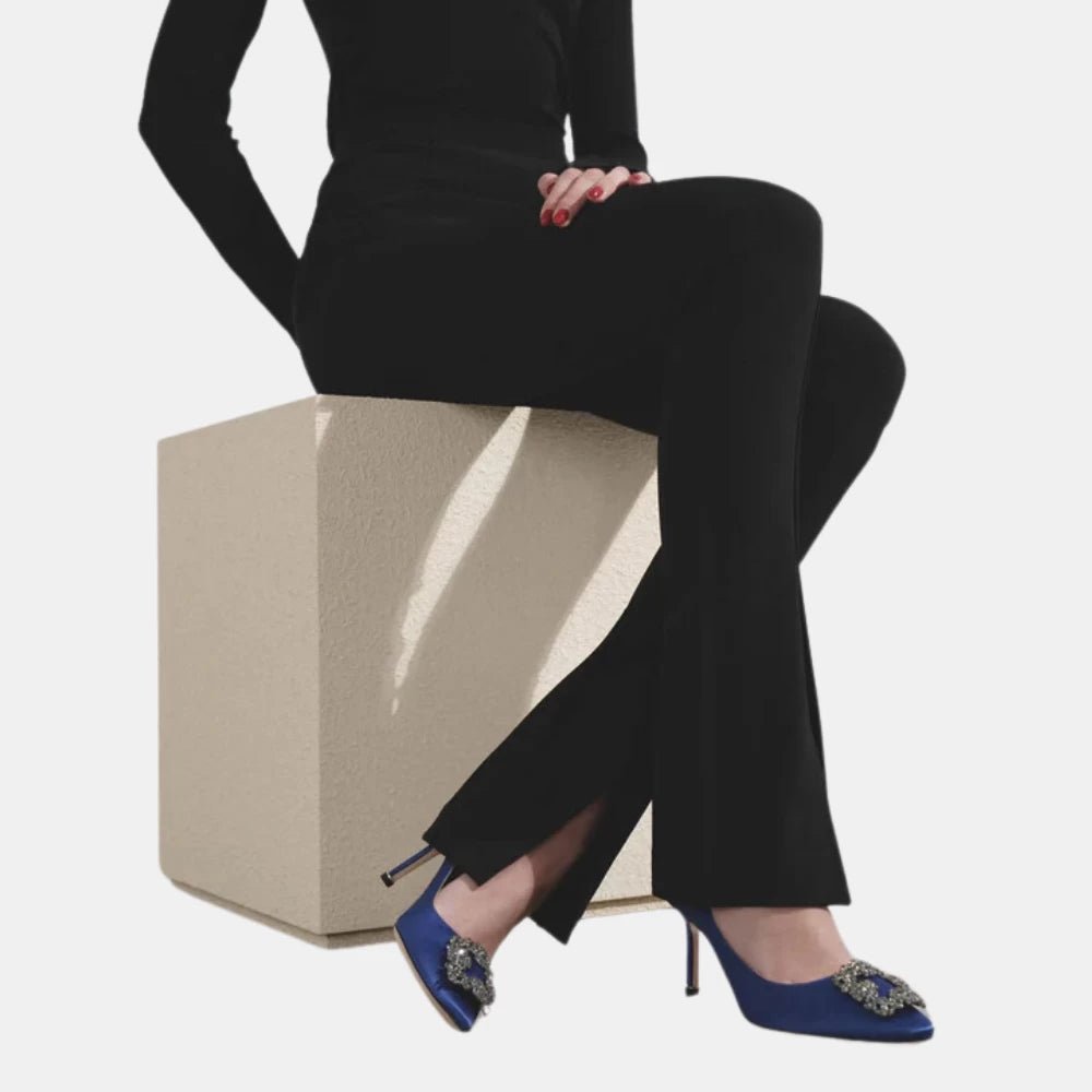 Manolo Blahnik Hangisi 70 Jewel Buckle Pumps (Blue) - DIVA ONLINE STORE