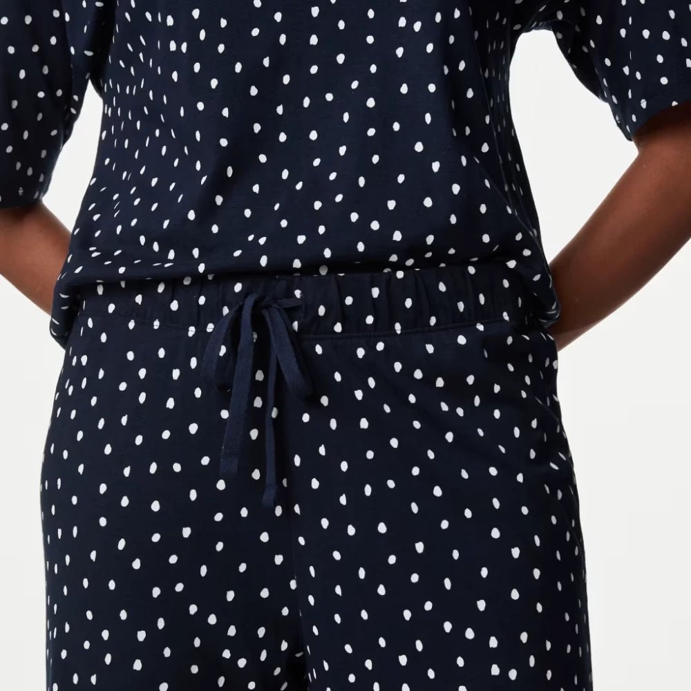 Marks and Spencer Cotton Modal Polka Dot Pyjama Set - DIVA ONLINE STORE