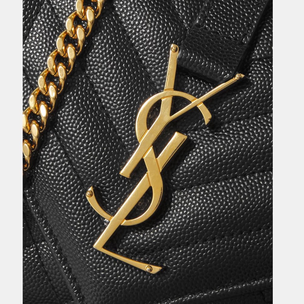 Saint Laurent Small Envelope Flap Bag (Black) - DIVA ONLINE STORE