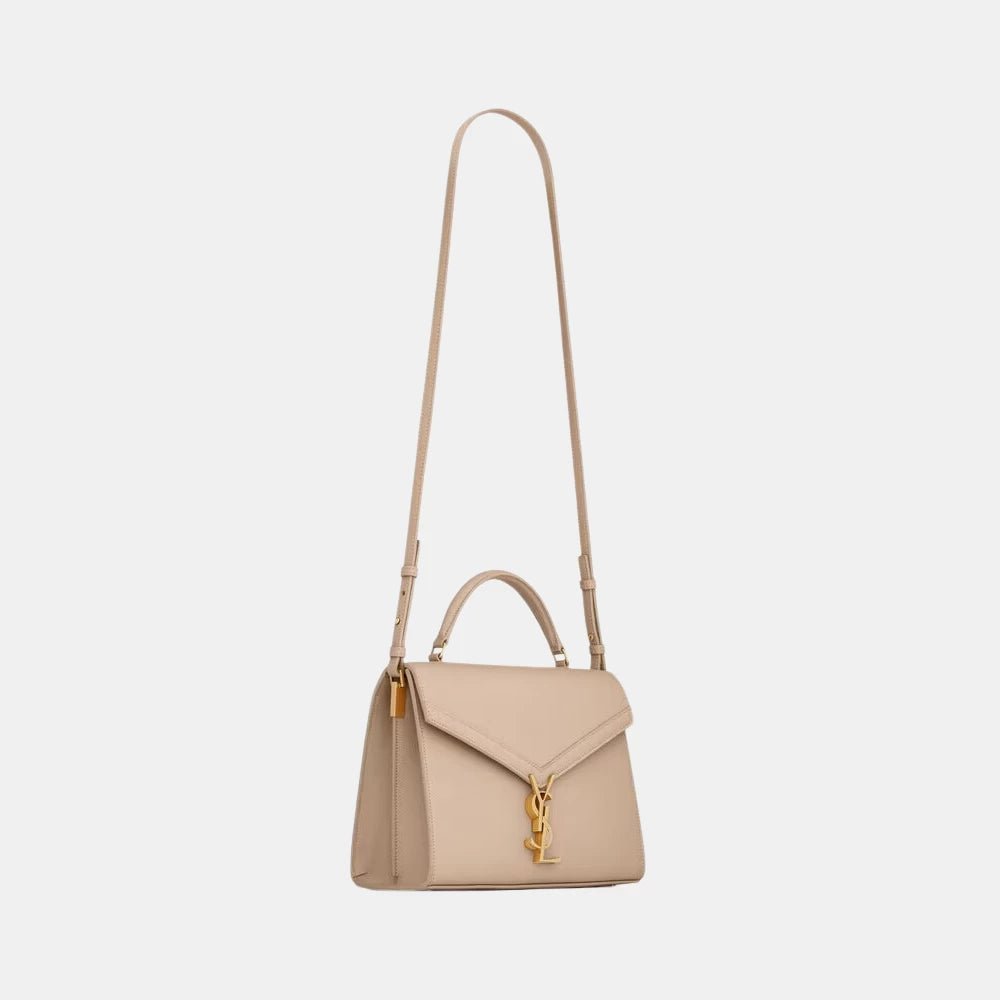 Saint Laurent Cassandra Mini Top Handle Bag (Beige) - DIVA ONLINE STORE